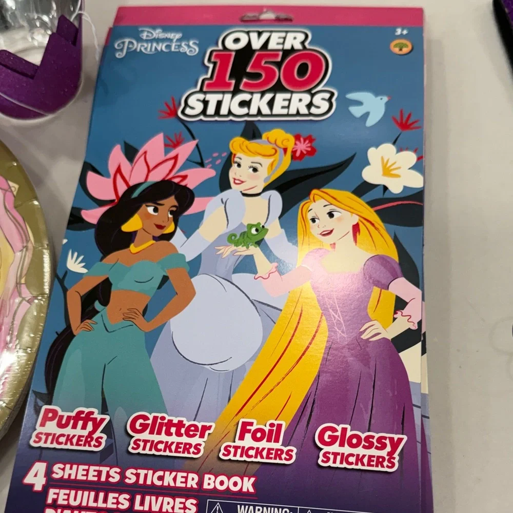 Disney Princess Party Supplies Set - Pink, Purple, Blue